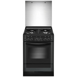 Плита Газовая Gefest ПГ 6300-02 0346 черный (стеклянная крышка) реш.чугун, фото 