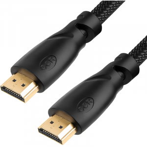 GCR Кабель 3.0m HDMI версия 2.0, HDR 4:2:2, Ultra HD, 4K 60 fps 60Hz/5K*30Hz, 3D, AUDIO, 18.0 Гбит/с, 28/28 AWG, OD7.3mm, тройной экран, черный, желтые коннекторы, GCR-HM441-3.0m, фото 