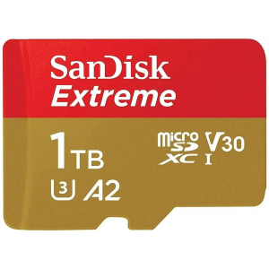 Флеш карта microSDXC SanDis 1024GBEXTREME Class 10, UHS-I, W130, R 190 МБ/с,  без адаптера на SD, фото 