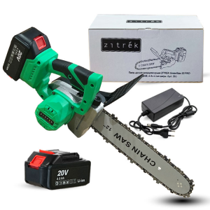 Пила цепная аккумуляторная ZITREK GreenSaw 20 PRO [082-1852] { 20В, 4 Ач Li-ion аккум. 2шт, ЗУ }, фото 
