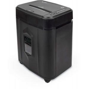 Шредер Heleos АП20-4 черный с автоподачей (секр.P-4) перекрестный 131лист. 20лтр. скрепки скобы пл.карты, фото 