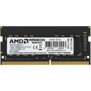 Оперативная память SO-DIMM AMD DDR4 16Gb 3200MHz R9416G3206S2S-U, фото 