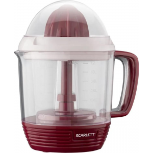 Соковыжималка цитрусовая Scarlett SC-JE50C08 25Вт рез.сок.:1200мл. красный/белый, фото 