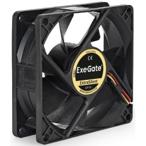 Вентилятор 12В DC ExeGate ExtraPower EP08015S2P (80x80x15 мм, Sleeve bearing (подшипник скольжения), 2pin, 2500RPM, 25.5dBA), фото 