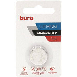 Батарея Buro Lithium CR2025 (1шт) блистер, фото 