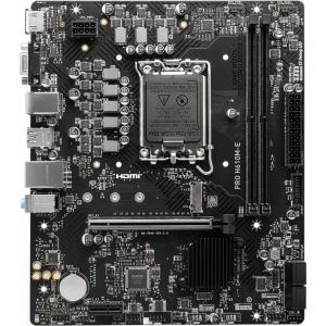 Материнская плата MSI PRO H610M-E (LGA1700, H610, 2xDDR5, mATX,VGA+HDMI), фото 