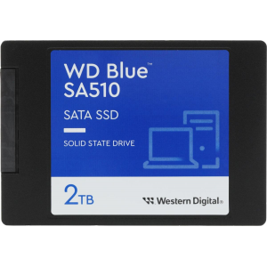 Твердотельный накопитель 2.5 2TB WD Blue Client SSD WDS200T3B0A SATA 6Gb/s, 560/530, IOPS 95/84K, MTBF 1,75M, 3D NAND TLC, 500TBW, Retail (856315), фото 