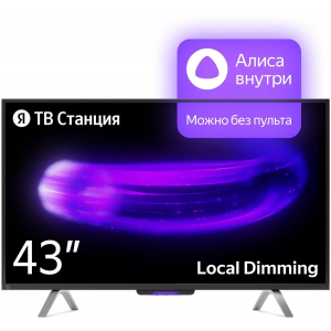 Телевизор 43 Яндекс YNDX-00091 ТВ Станция с Алисой black (UHD, Smart TV) (YNDX-00091), фото 