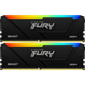 Оперативная память Kingston 32GB DDR4 3200MHz DIMM FURY Beast Black RGB XMP KF432C16BB12AK2/32 kit 2x16Gb, CL16, 288-pin  1.35V  Non-ECC, фото 