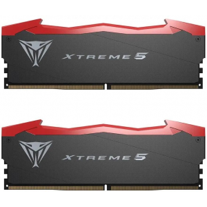 Memory Module PATRIOT Viper Xtreme 5 Gaming DDR5 Общий объём памяти 32Гб Module capacity 16Гб Количество 2 Множитель частоты шины 38 1.45 В RGB черный PVX532G82C38K, фото 