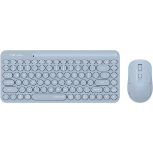 Клавиатура + мышь A4Tech Fstyler FG3200 Air клав:синий мышь:синий USB беспроводная slim Multimedia, фото 