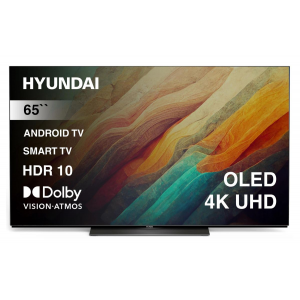 Телевизор OLED Hyundai 65 H-LED65OBU7700 Android TV Frameless черный/черный 4K Ultra HD 120Hz DVB-T DVB-T2 DVB-C DVB-S DVB-S2 USB 2.0 - 2шт. WiFi Smart TV, фото 