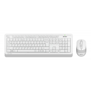 Клавиатура + мышь A4Tech Fstyler FG1010S клав:белый/серый мышь:белый/серый USB беспроводная Multimedia Touch (FG1010S WHITE), фото 