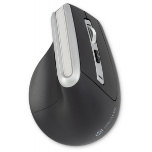 Мышь Оклик 991MW серый оптическая (2400dpi) silent беспроводная BT/Radio USB для ноутбука (7but), фото 