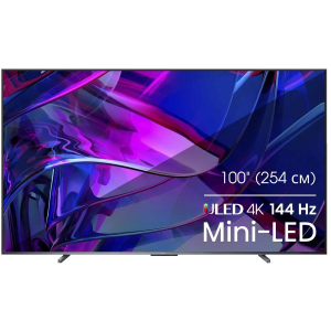Телевизор HISENSE 100 4K/UHD 3840x2160 TV Bluetooth Wi-Fi Direct VIDAA черный 100U7KQ, фото 