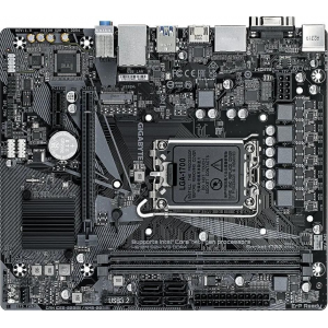 Материнская плата Gigabyte H610M S2H V3 DDR4, Socket 1700, Intel®H610, 2xDDR4-3200, D-SUB+DVI-D+HDMI+DP, 1xPCI-Ex16, 1xPCI-Ex1, 4xSATA3, 1xM.2, 8Ch Audio, GLan, (4+4)xUSB2.0, (2+2)xUSB3.2, 2xPS/2, mATX, RTL, фото 
