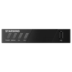 Ресивер DVB-T2 Starwind CT-140 черный, фото 