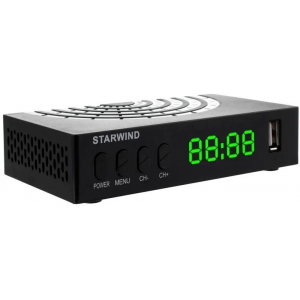Ресивер DVB-T2 Starwind CT-220 черный, фото 