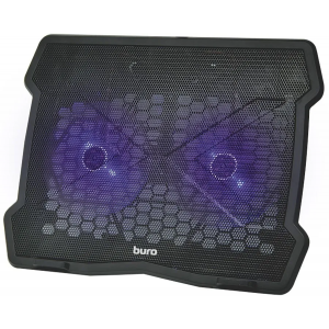 Охлаждающая подставка для ноутбука Buro BU-LCP150-B212 15335x265x22мм 74.35дБ 1xUSB 2x 140ммFAN 480г металлическая сетка/пластик черный, фото 