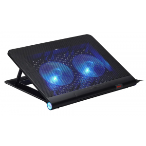 Охлаждающая подставка Buro BU-LCP170-B214 17398x300x29мм 2xUSB 2x 140ммFAN 926г металлическая сетка/пластик черный, фото 
