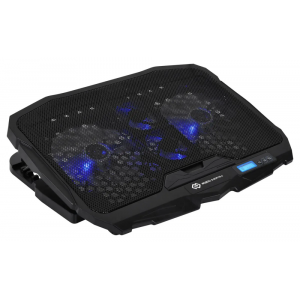 Подставка для ноутбука Digma D-NCP170-4 17390x280x28мм 2xUSB 4x 70/125ммFAN 750г черный, фото 
