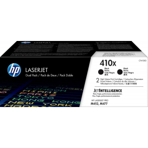 Тонер-картридж HP 410X черный двойная упаковка увеличенной емкости (CF410XD) для HP CLJ M477/M452/M377dw 2 х 6 500 стр., фото 