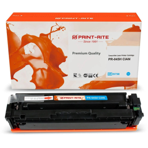 Картридж лазерный Print-Rite TFC448CPU1J PR-045H CIAN 045H Cian голубой (2200стр.) для Canon LBP 611Cn/613Cdw/631Cn/633Cdw/635Cx, фото 