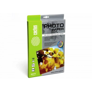 Фотобумага Cactus CS-MA4140100 A4/140г/м2/100л. матовая для струйной печати, фото 
