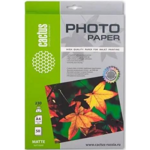 Фотобумага Cactus CS-GA4230100 глянцевая А4 230 г/м2 100 листов, фото 