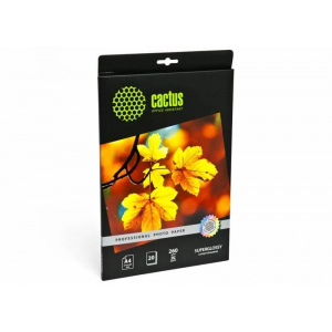 Фотобумага Cactus CS-HGA426020 Professional суперглянцевая А4 260 г/м2 20 листов, фото 