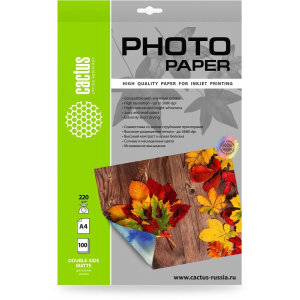 Фотобумага Cactus CS-MA322050DS A3/220г/м2/50л./белый матовое/матовое для струйной печати, фото 
