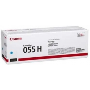 Тонер Картридж Canon 055 H C 3019C002 голубой (5900стр.) для Canon MF645Cx/MF643Cdw/MF641Cw/LBP623Cdw/621Cw, фото 