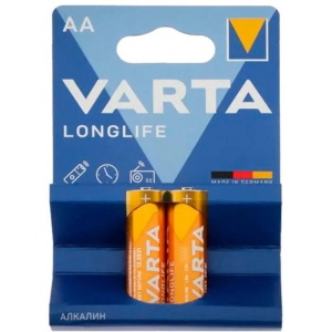 Батарея Varta Longlife LR6 Alkaline AA (2шт) блистер, фото 