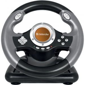 Руль DEFENDER CHALLENGE MINI 64351 {Руль+ педали, 10кн., 200мм.,USB}, фото 