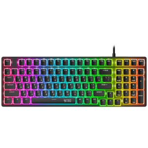 Клавиатура Acer Nitro OKW303 механическая черный USB for gamer LED (ZL.KBDCC.01D), фото 