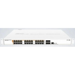 Маршрутизатор 24 POE+/SFP+ CRS328-24P-4S+RM MIKROTIK, фото 
