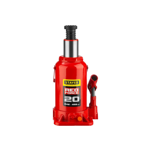 Домкрат STAYER 43160-20_z01  гидравлический бутылочный red force 20т 242-452мм, фото 