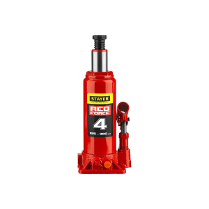 Домкрат STAYER 43160-4_z01  гидравлический бутылочный red force 4т 195-380мм, фото 