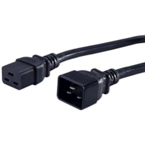 Кабель Hyperline PWC-IEC19-IEC20-3.0-BK Кабель питания IEC 320 C19 - IEC 320 C20 (3x1.5), 3 м, фото 