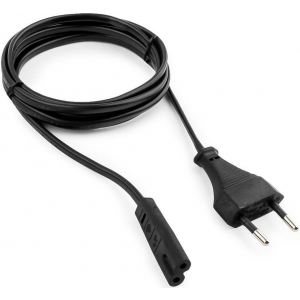 Кабель питания Cablexpert для ноутбуков, аудио/видео техники 1,8м, VDE, 2-pin, черный, пакет (PC-184-VDE-1.8М), фото 