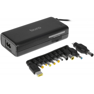 Блок питания Buro BUM-1130M90 ручной 90W 12V-24V 11-connectors 3.75A 1xUSB 1A от бытовой электросети, фото 