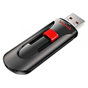 Флеш Диск Sandisk 64Gb Cruzer Glide SDCZ60-064G-B35 USB2.0 черный/красный, фото 