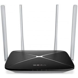 Router+WiFi: Mercusys AC12 AC1200 10/100BASE-TX черный, фото 