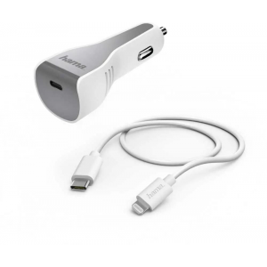 Комплект зар./устр. Hama H-183317 3A PD для Apple кабель Apple Lightning/Type-C белый (00183317), фото 