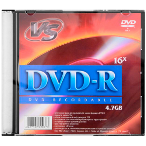 Диски VS DVD-R 4.7Gb, 16x, Slim Case 5шт., фото 