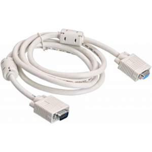 Удлинитель Buro кабеля VGA-15M/Fpro SVGA 15m/f для LCD мониторов 2 фильтра 1.8м, фото 