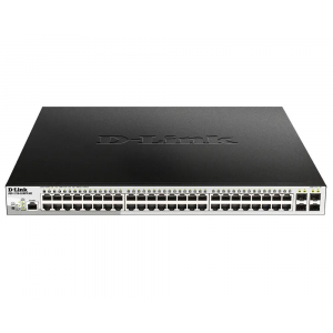 Управляемый коммутатор 2 уровня D-Link DGS-1210-52MPP/ME/B3A PROJ с 48 портами 10/100/1000Base-T и 4 портами 1000Base-X SFP (48 портов с поддержкой PoE 802.3af/802.3at (30 Вт), PoE-бюджет 740 Вт), фото 