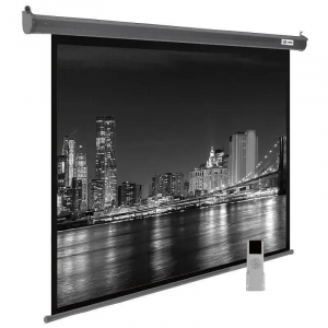 Экран Cactus 175x280см SIlverMotoExpert CS-PSSME-280X175-DG 16:10 настенно-потолочный рулонный тёмно-серый (моторизованный привод), фото 