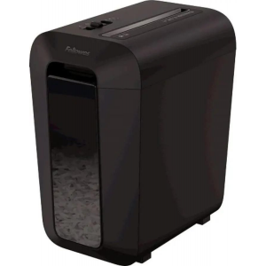 Шредер Fellowes PowerShred LX65 черный (секр.P-4)/перекрестный/10лист./22лтр./скрепки/скобы/пл.карты, фото 