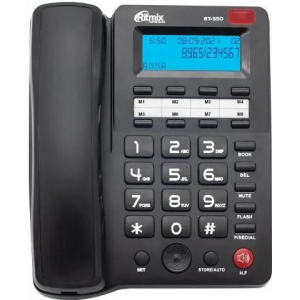 Телефон проводной RITMIX RT-550 black, фото 